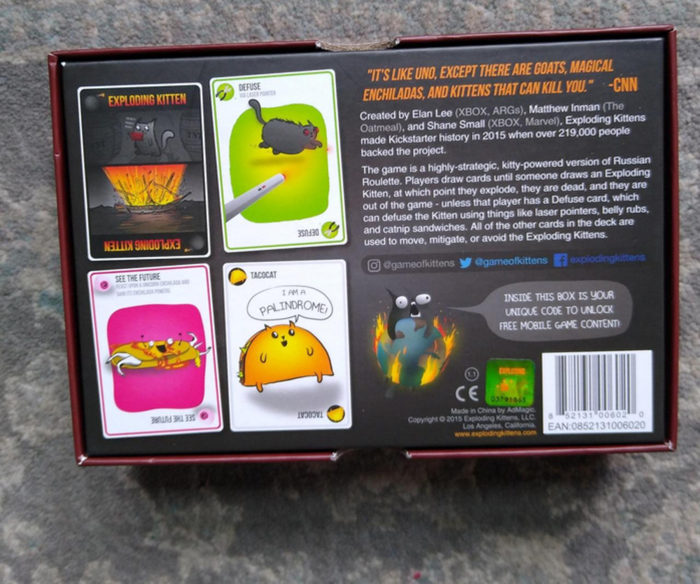 Exploding Kittens card game NWOT - Picture 3 of 3